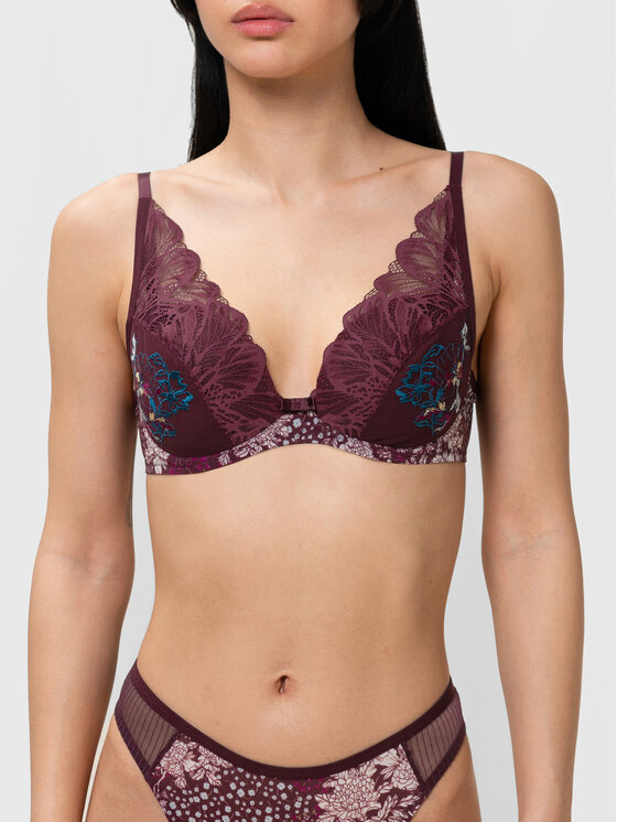 Triumph Triumph Biustonosz z fiszbiną Lavish Spotlight 10213083 Bordowy
