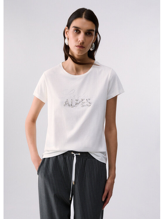 Liu Jo Liu Jo T-shirt TF6241JS923L9508 Bianco Regular Fit