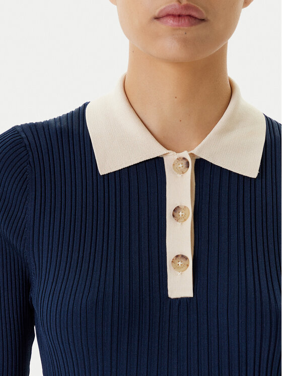 Tommy Hilfiger Tommy Hilfiger Kötött ruha WW0WW47216 Sötétkék Slim Fit