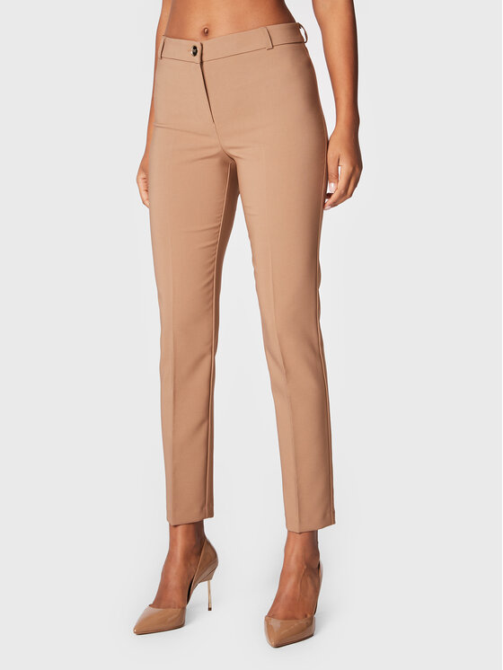 Rinascimento Rinascimento Pantaloni din material CFC0110515003 Maro Slim Fit