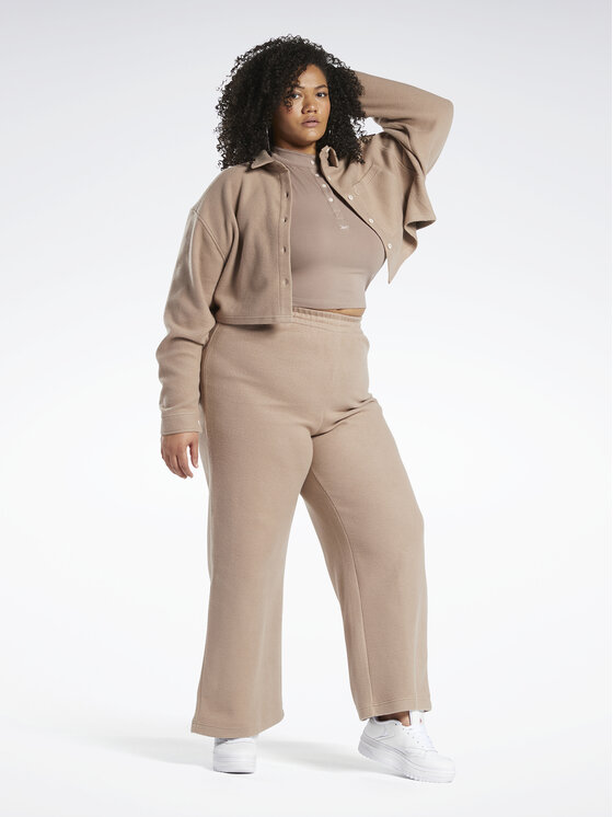 Reebok Reebok Світшот Reebok Classics Reverse Fleece Layer (Plus Size) IB4449 Коричневий