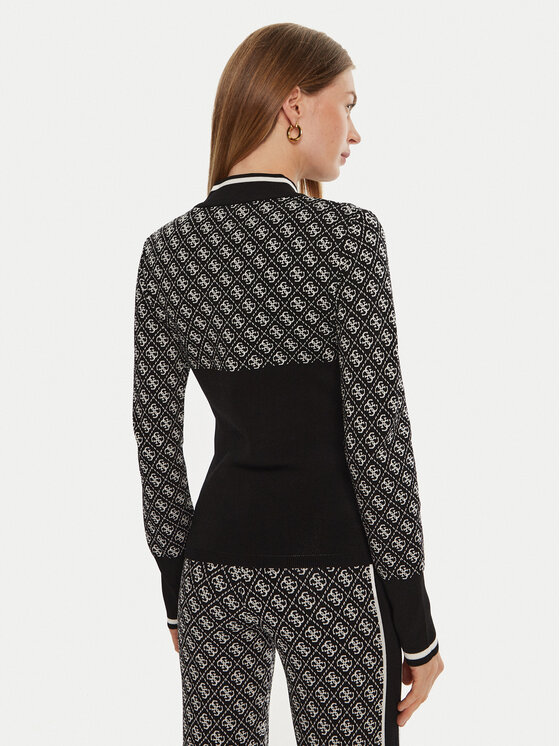 Guess Guess Megztinis W3BR81 Z37K0 Juoda Slim Fit