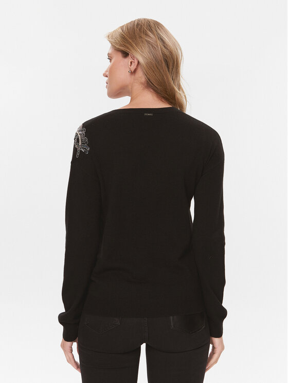 Liu Jo Liu Jo Pulover MF3013 MS14G Negru Regular Fit