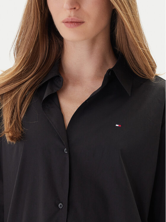 Tommy Hilfiger Tommy Hilfiger Košeľa WW0WW45612 Čierna Relaxed Fit