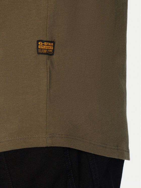 G-STAR G-STAR T-shirt D16396-B353 Kaki Regular Fit