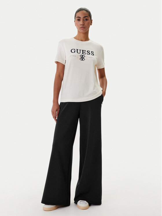 Guess Guess T-shirt V6RI13 KD772 Écru Regular Fit