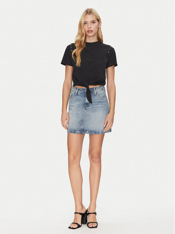 Guess Guess Marškinėliai W5GI18 I3Z14 Juoda Regular Fit
