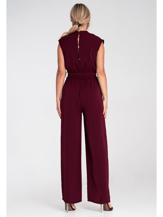 FIGL FIGL Kombinezon M1196 Bordowy Regular Fit