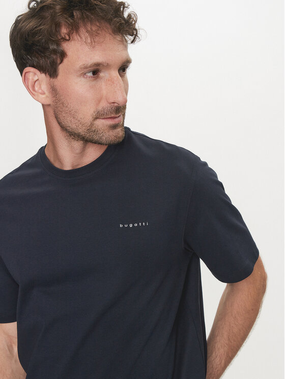 Bugatti Bugatti T-Shirt 8350 55040A Tmavomodrá Modern Fit