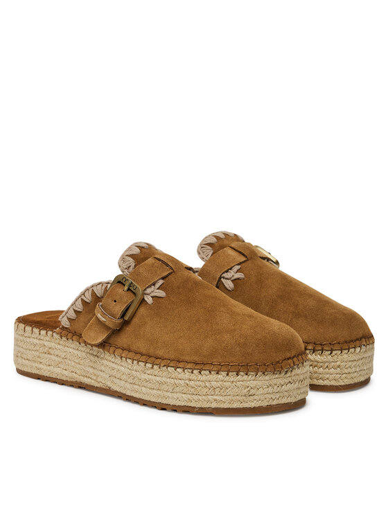 Mou Mou Espadrile Jute clog plain MU.SW641000A Rjava