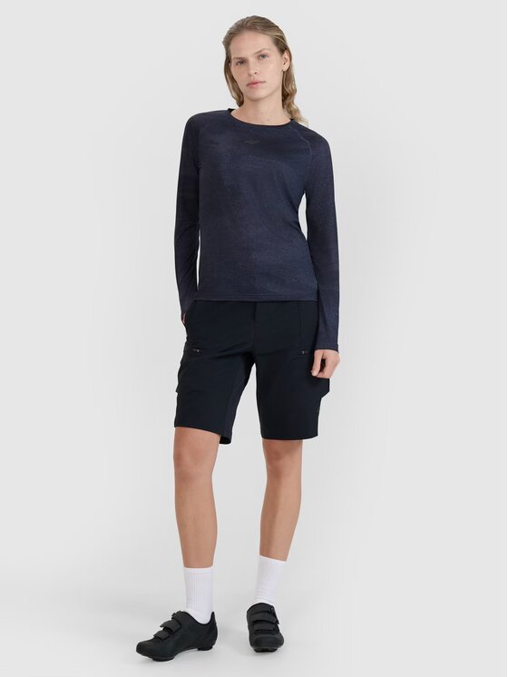 4F 4F Cyklistické tričko 4FWSS25TFLOF344-20A Čierna Regular Fit