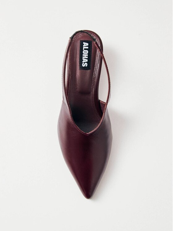 ALOHAS ALOHAS Sandały Eros Burgundy Leather Pumps Bordowy