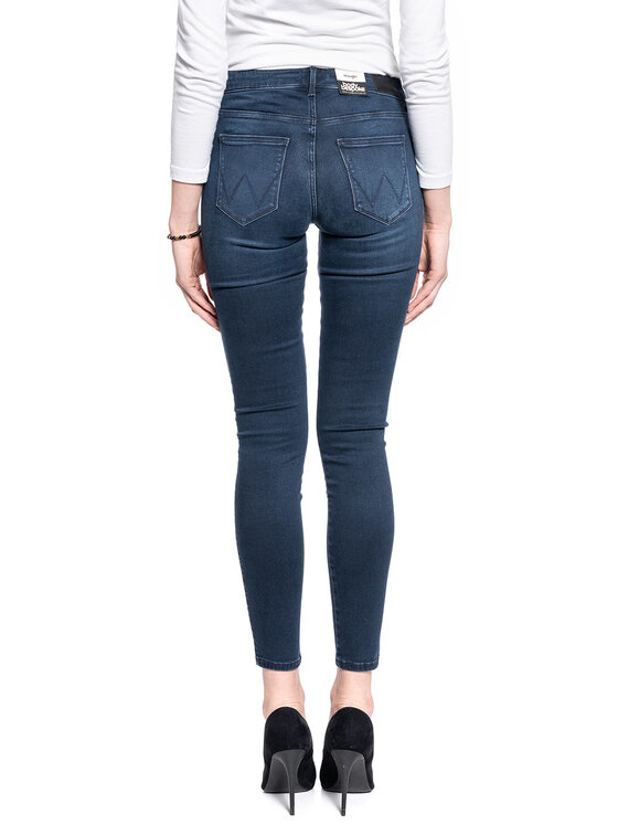 Wrangler Wrangler Jeansy SKINNY Niebieski Skinny Fit