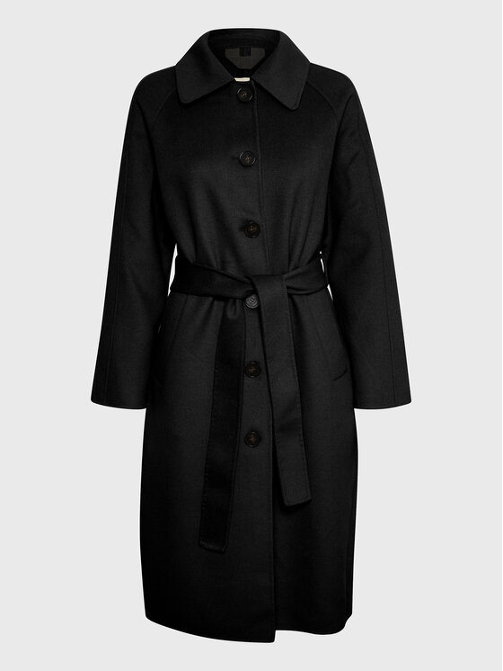 Part Two Part Two Wollmantel Rinna 30306929 Schwarz Regular Fit