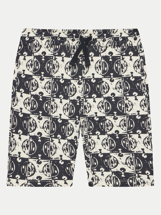 Guess Guess Auduma šorti L5GD10 KA6R4 Melns Relaxed Fit