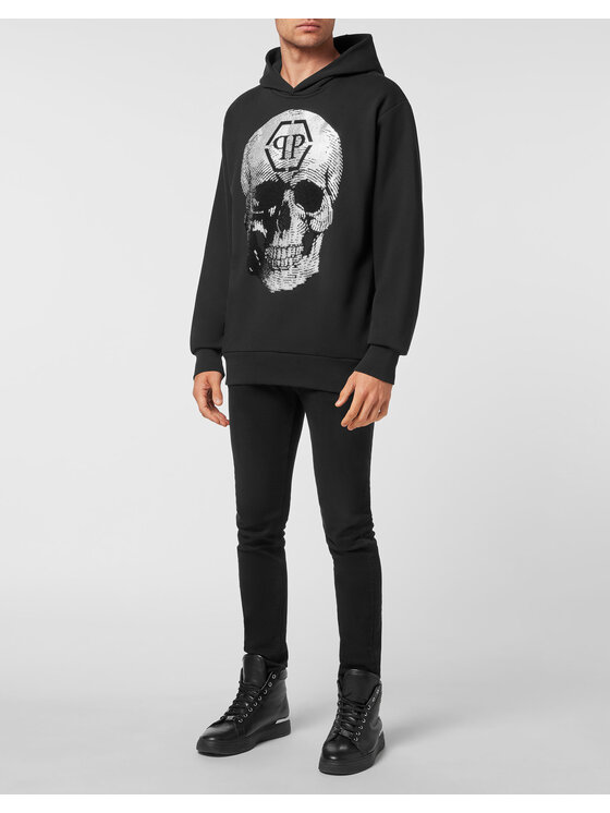 PHILIPP PLEIN PHILIPP PLEIN Bluza 1333 Czarny Regular Fit