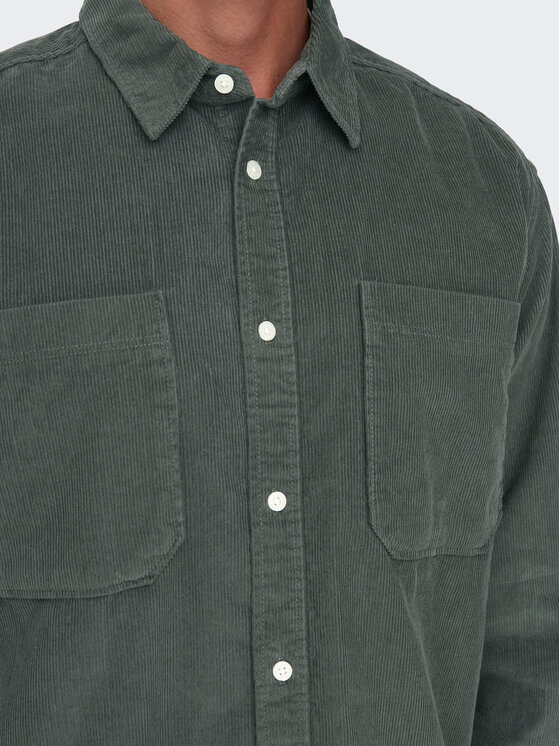 Only & Sons Only & Sons Košulja 22024716 Siva Relaxed Fit