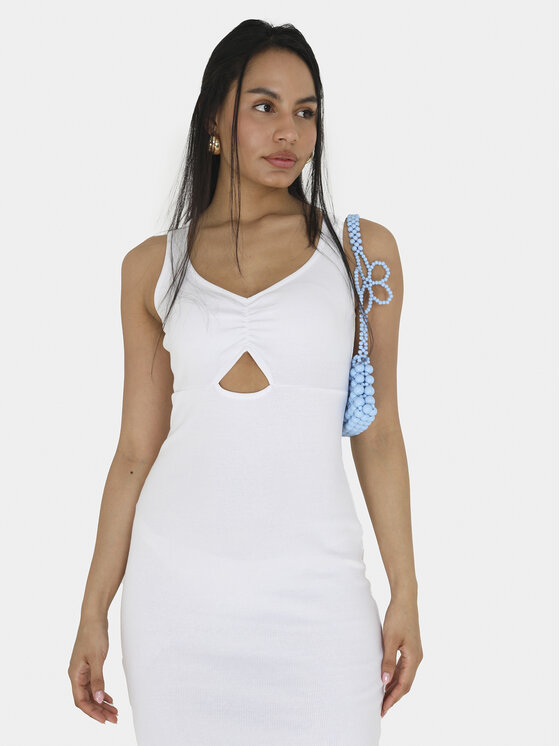 Brave Soul Brave Soul Ljetna haljina LDRJ-624RICKI Bijela Slim Fit