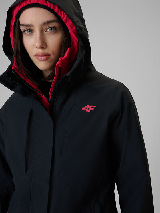 4F 4F Kurtka wielofunkcyjna TREKKING Czarny Regular Fit