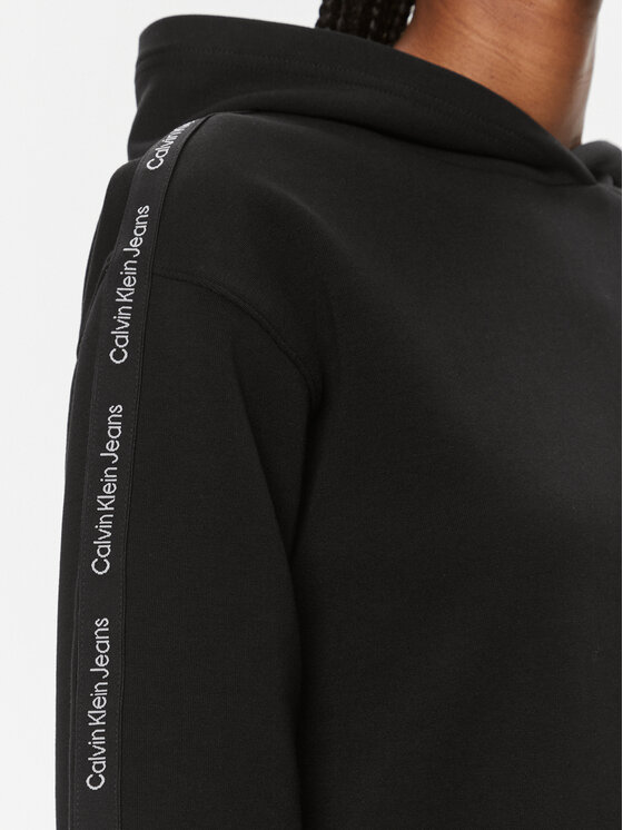 Calvin Klein Jeans Calvin Klein Jeans Μπλούζα Logo Elastic Hoodie J20J223078 Μαύρο Regular Fit
