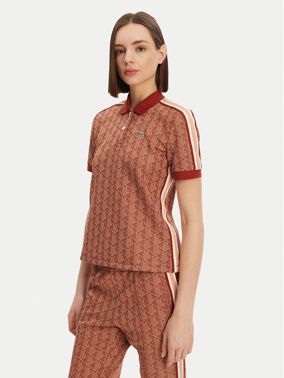 Lacoste Lacoste Pólóing DF3364 Barna Slim Fit