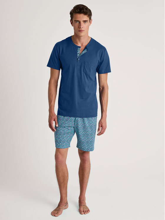 Calida Calida Pyžamo 47287 Modrá Regular Fit