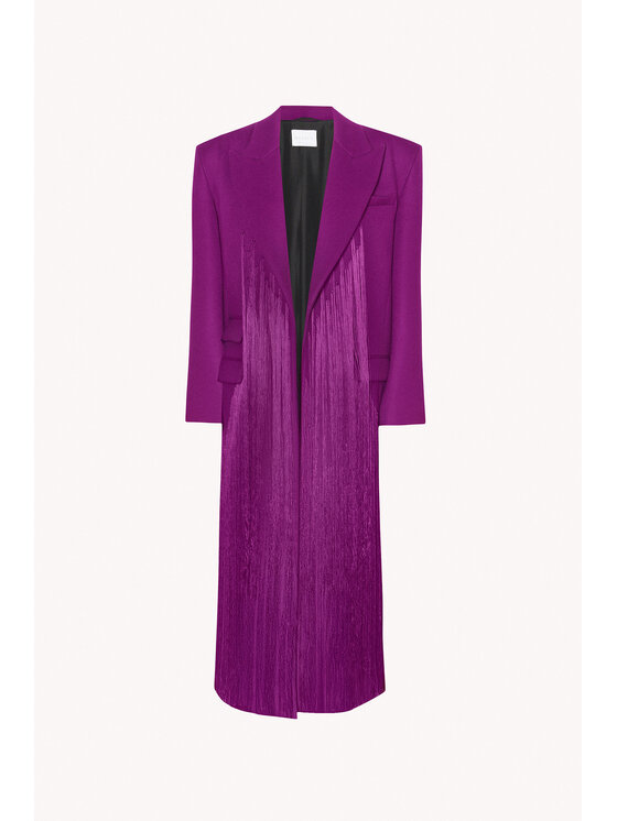 Epuzer Epuzer Cappotto di transizione Fringed wool Rosa Standard Fit