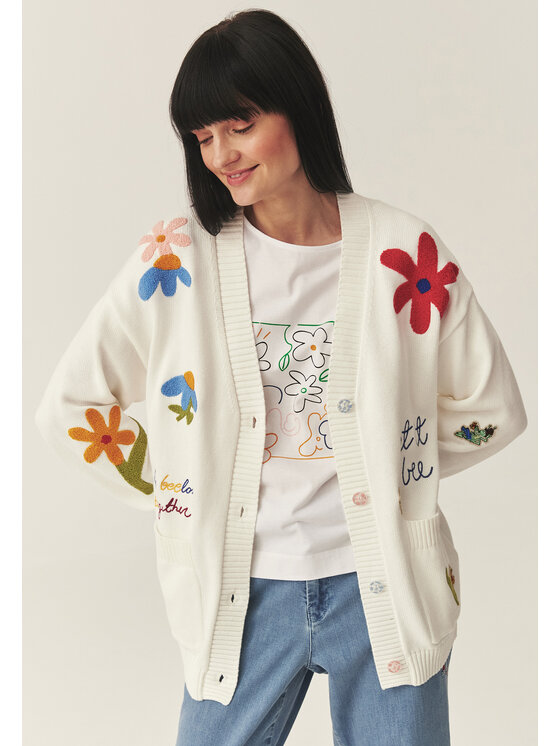 TATUUM TATUUM Sweter SLAVIO Biały Oversize
