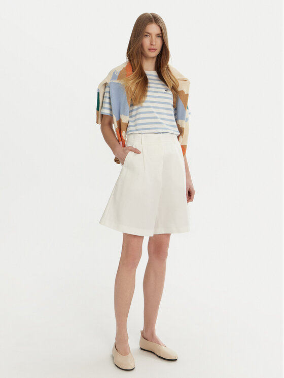 Weekend Max Mara Weekend Max Mara Bermuda nadrág Ecuba 2515141032 Fehér Regular Fit
