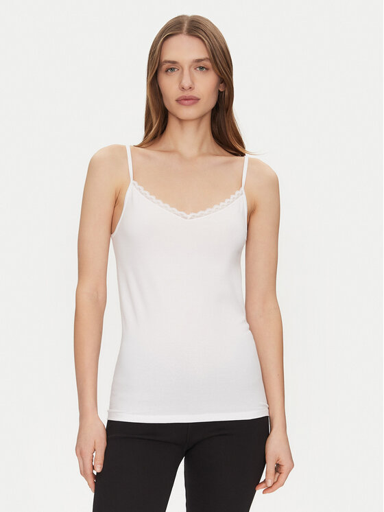 Triumph Triumph Top Feel Of Cotton 10224994 Bílá Slim Fit