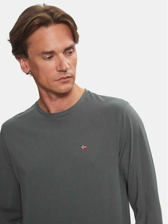 Napapijri Napapijri Longsleeve Salis NP0A4HN7 Зелений Regular Fit