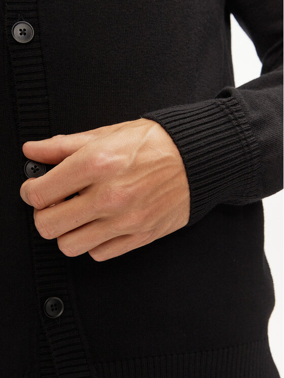 BOSS Boss Strickjacke Avac 50523574 Schwarz Regular Fit