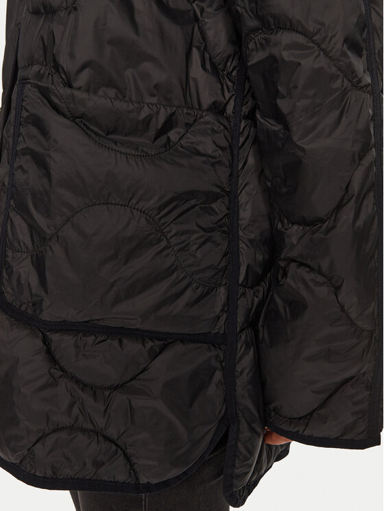 Deha Deha Átmeneti kabát D12578 Fekete Relaxed Fit