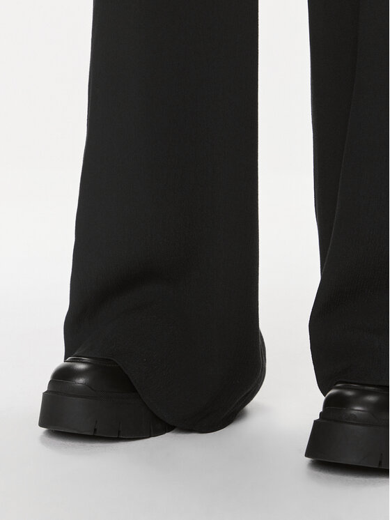 Calvin Klein Jeans Calvin Klein Jeans Bavlnené nohavice Chiffon J20J223321 Čierna Wide Leg