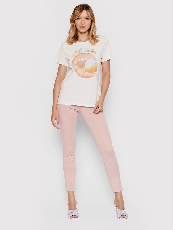 T-shirt W2GI30 K9RM1 Bianco Regular Fit