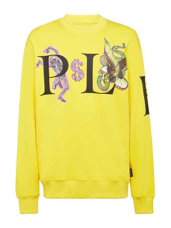 PHILIPP PLEIN PHILIPP PLEIN Bluza 283 Żółty Regular Fit