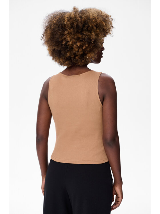 blue shadow blue shadow Top Texo Beżowy Regular Fit