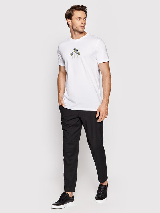 T-shirt Malibu Placement 12213494 Bianco Regular