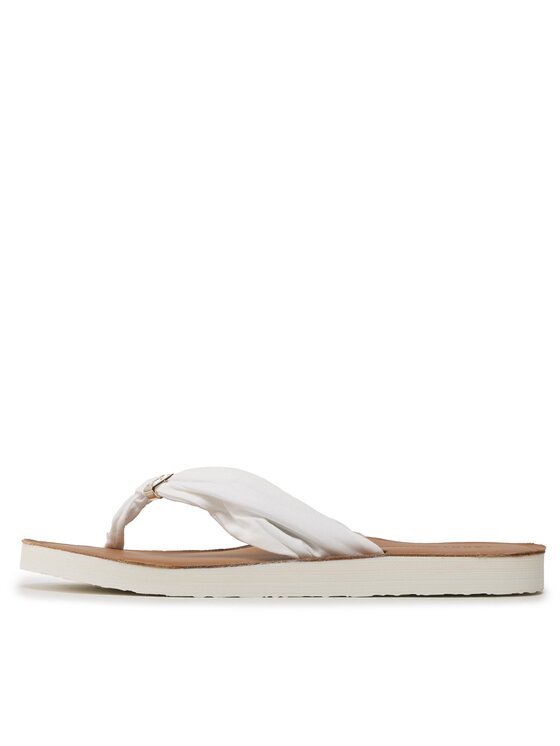 Tommy Hilfiger Tommy Hilfiger Čības uz pirksta Th Elevated Beach Sandal FW0FW06985 Balts