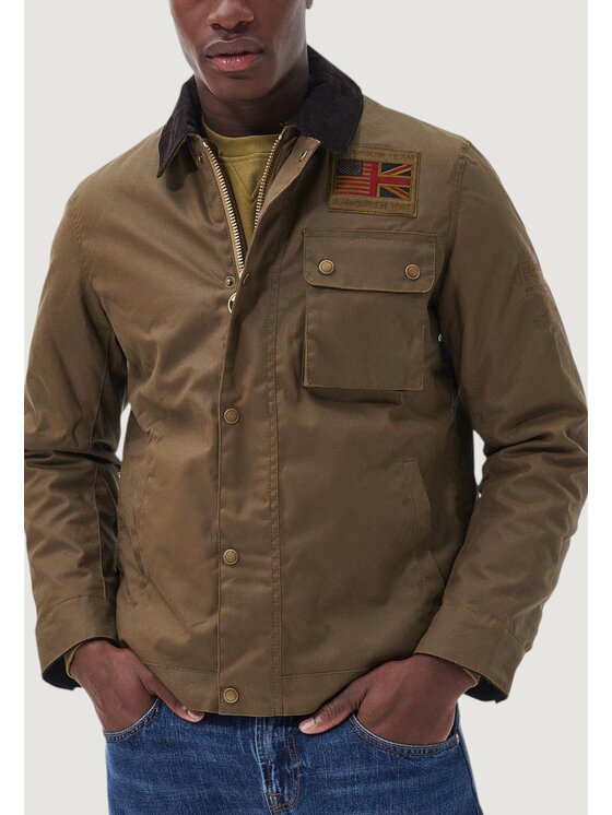 Barbour International Barbour International Kurtka skórzana WORKERS WAX Brązowy Casual Fit