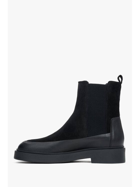 Estro Estro Μποτάκια με λάστιχο ER00118129 Μαύρο