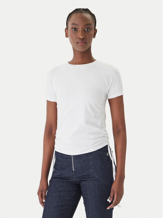 Patrizia Pepe Tricou 2M4549/J416-W103 Alb Reglan Fit