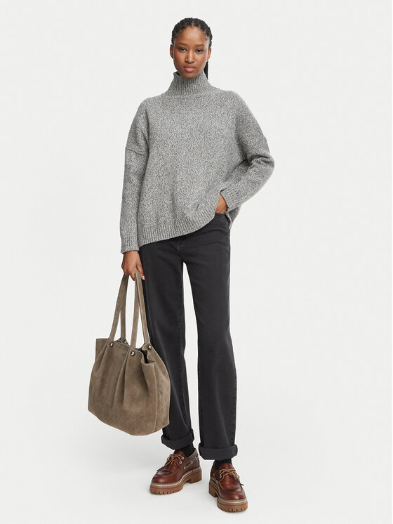 Weekend Max Mara Weekend Max Mara Bluză cu gât Borgia 2625366142 Gri Relaxed Fit