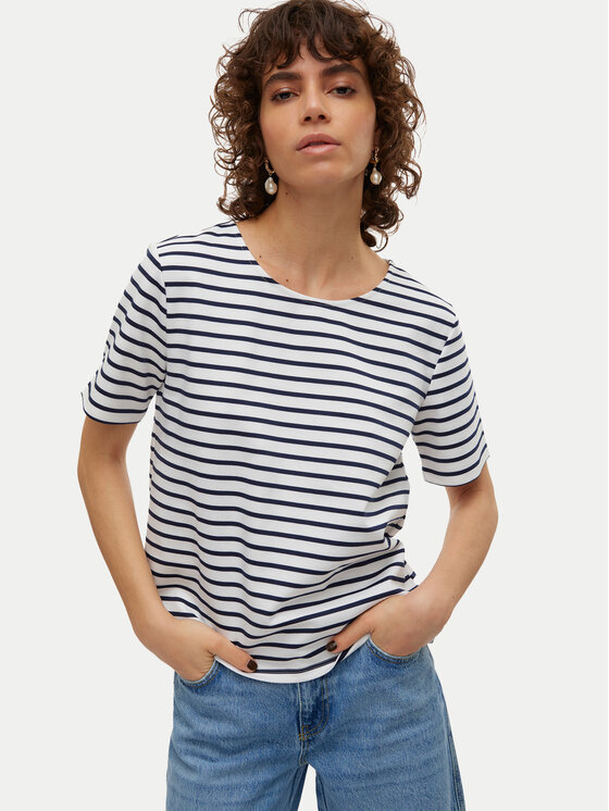 Vero Moda Vero Moda T-Shirt Abby 10304716 Biały Regular Fit