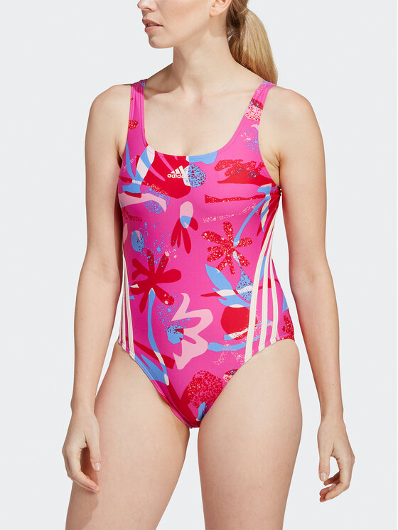 adidas Peldkostīms Floral 3-Stripes Swimsuit IB5995 Rozā Regular Fit