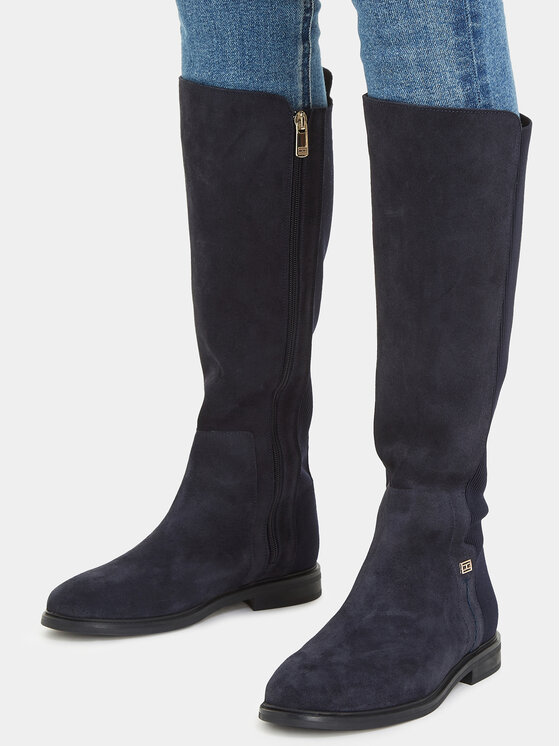 Tommy Hilfiger Tommy Hilfiger Μπότες Ιππασίας Tommy Essentials Longboot FW0FW07476 Μπλε