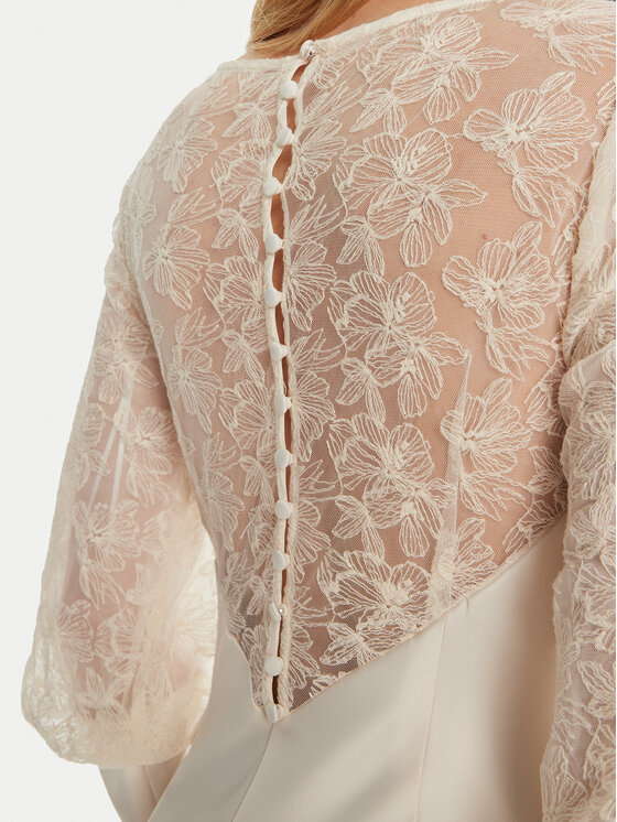 YAS YAS Večernja haljina Dottea 26034444 Bijela Regular Fit