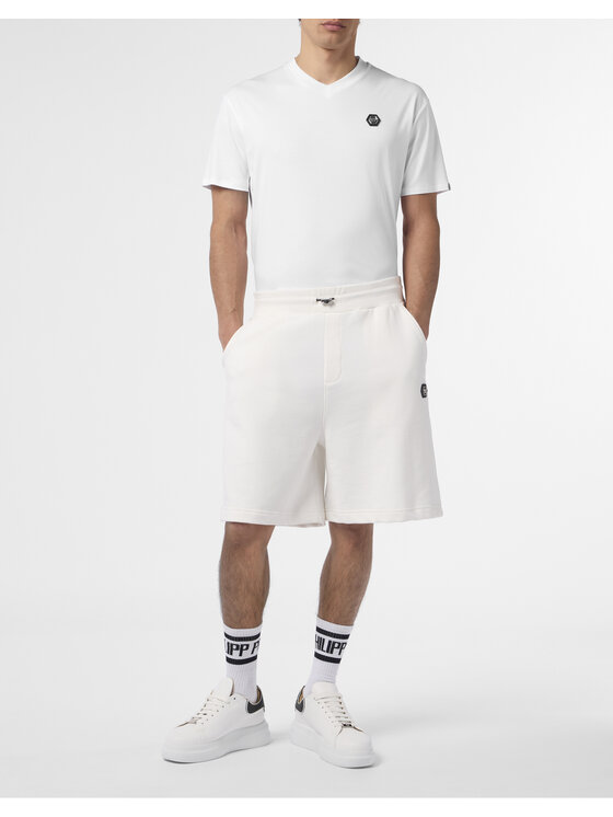 PHILIPP PLEIN PHILIPP PLEIN Pantaloncini sportivi 29831 Bianco Jogger Fit