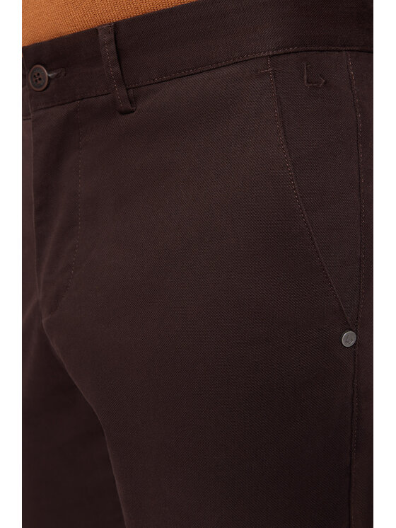 Lancerto Lancerto Chinosy Monaco SP082223000013 Brązowy Slim Fit