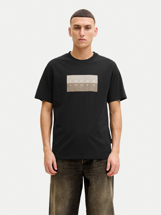 Jack & Jones Jack & Jones T-Shirt Fusion 12289863 Czarny Regular Fit